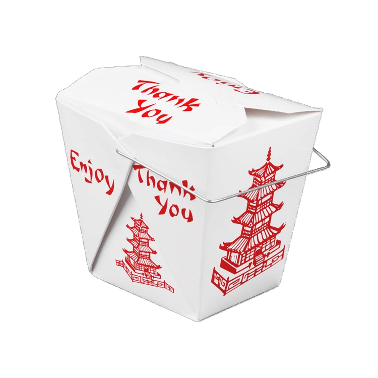 Chinese takeout boxes cart